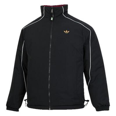 双面穿立领运动宽松棉服阿迪达斯