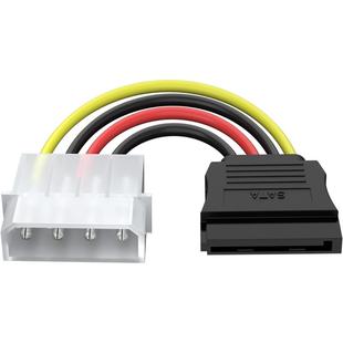 山泽sata硬盘电源线大4pin台式机电脑ide转接线15pin一分二延长线