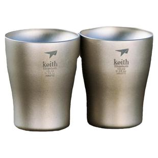 keith铠斯钛白酒杯10ml烈酒家用杯一口杯酒盅双层金属杯子户外