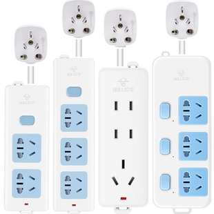公牛插座面板多孔插排多功能家用拖线板正品插板带短线排查插电板