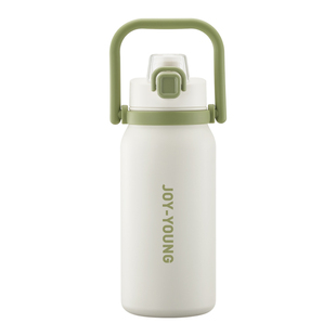 九阳吸管杯保温杯孕妇产妇专用316L不锈钢女士儿童上学可背带水杯