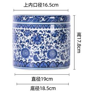 景德镇陶瓷花瓶青花瓷摆件客厅插花高级感轻奢现代陶罐装饰花盆