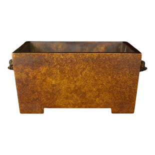 精品苏工碳烧仿古铜狮耳四方马槽香炉香篆熏炉明清宣德炉厂家直销