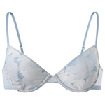 弗利少女内衣女士法式薄款文胸套装性感软钢圈蓝百合小胸胸罩舒适