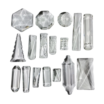 水晶灯具配件新款吊坠多面长条