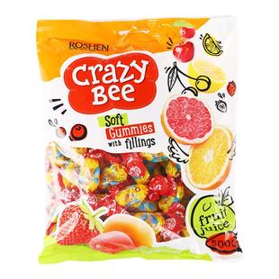 乌克兰进口如胜小蜜蜂ROSHEN爆浆果汁夹心软糖喜糖年糖网红爆款