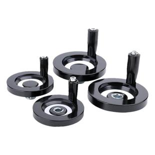 背波纹手轮铝合金手轮圆形机床配件手柄胶木顶丝内波纹手摇轮手轮