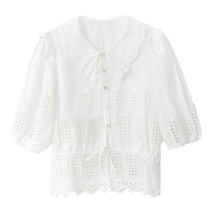 现货~精细雕琢艺术 重工马德拉刺绣短款蕾丝上衣+半裙套装+连衣裙