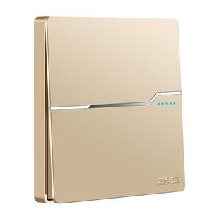 国际电工86型家用插座开关面板暗装墙壁五孔带一开单控双控金色