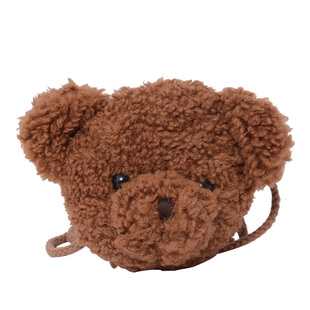 儿童斜挎包包女2025秋季新款可爱玩偶小熊网红卡通公主毛绒单肩包