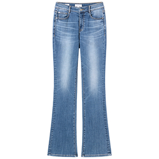 【进口牛仔面料】Miss Sixty2025春秋牛仔裤微喇叭裤复古含莱赛尔