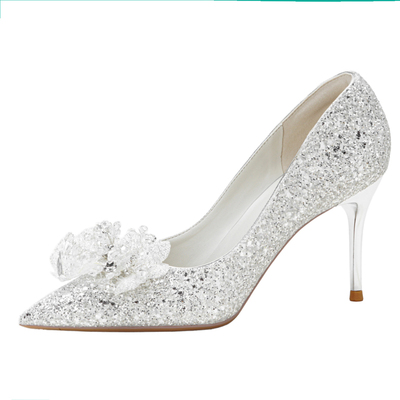 2026新可拆卸花主婚纱婚鞋不累脚