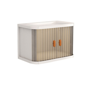 也雅桌面收纳盒杂物收纳筐办公室家用厨房宿舍整理箱零食储物篮子