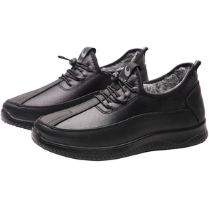 冬季老北京棉鞋男加绒保暖爸爸鞋防水防滑软底男士中老年人老人鞋