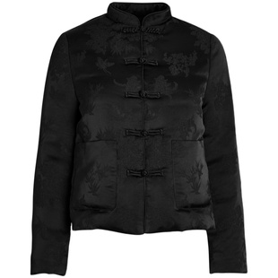 秸熙冬季新中式国风羽绒服高级感提花90鹅绒轻薄保暖红色提花外套