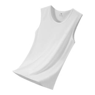 猫人男士背心无袖宽肩打底运动汗衫无痕莫代尔跨栏可外穿老头衫夏