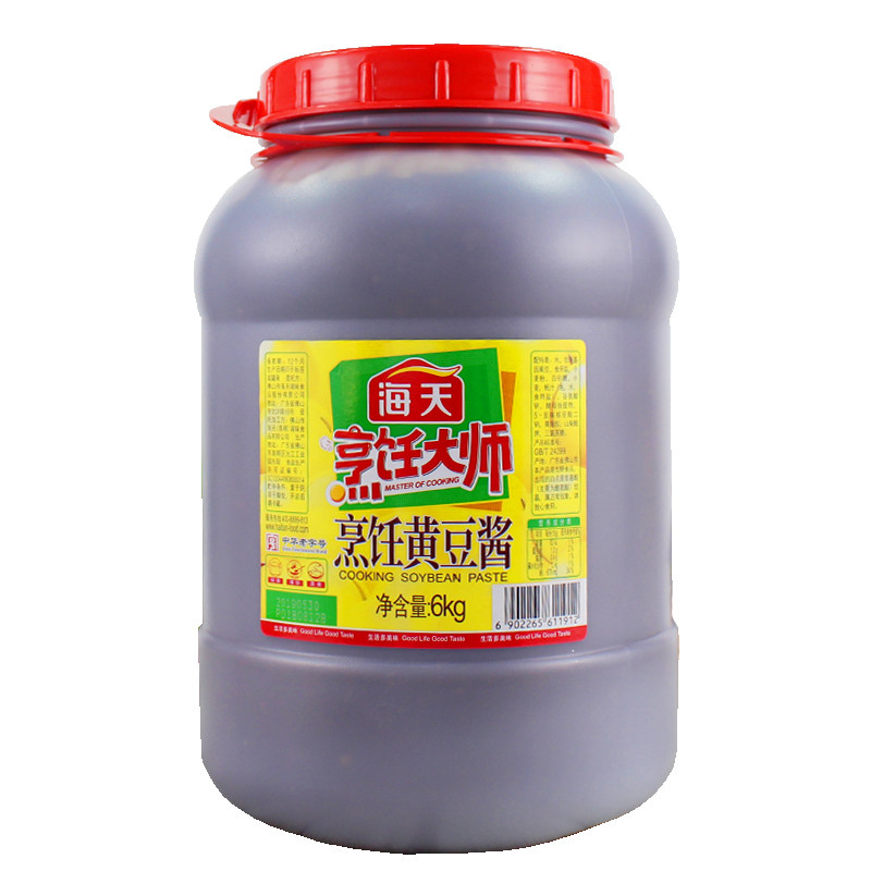 海天烹饪黄豆酱6kg*2大桶装豆瓣酱/豆酱/黄豆酱