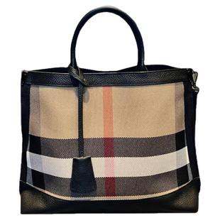 欧美时尚休闲大容量真皮女包潮2025新款百搭牛皮大包女高档格子包