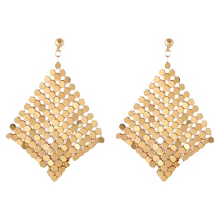 高级感时髦港风摩登几何亮片耳环女独特小众气质耳夹无耳洞蚊香盘