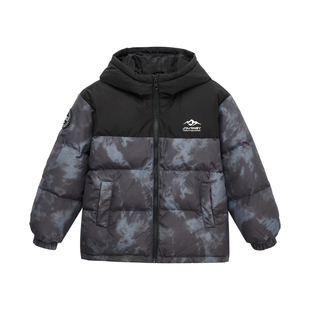 快鱼儿童羽绒服女童冬季2025年新款撞色时尚百搭童装防风保暖外套