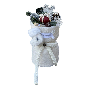 【圣诞节新品】芯苼 毛绒苹果布料 节日平安果精致包花布花艺资材