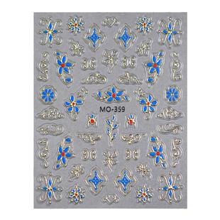 网红爆款熹妃回宫美甲贴纸嬛嬛护甲奢华宫廷风浮雕烫金装饰小图案