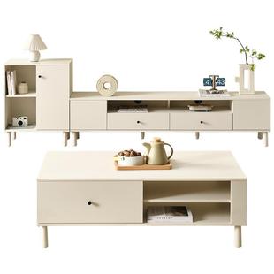 全友家居茶几电视机柜组合现代极简客厅家用小户型靠墙储物边柜