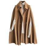 新款赫本风双面羊绒大衣女英伦韩版纯羊毛呢子斗篷外套宽松高级感