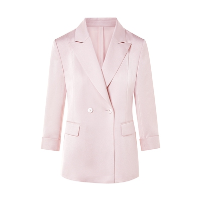 朗姿/LIME莱茵优雅风七分袖翻驳领通勤正装西装外套26年春新款