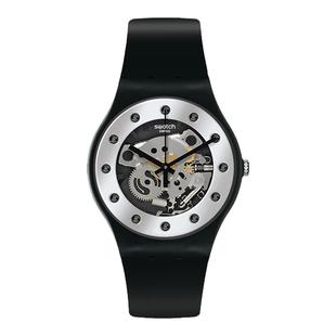 Swatch斯沃琪瑞士男女石英手表初高中学生镂空满天星手表新年礼物