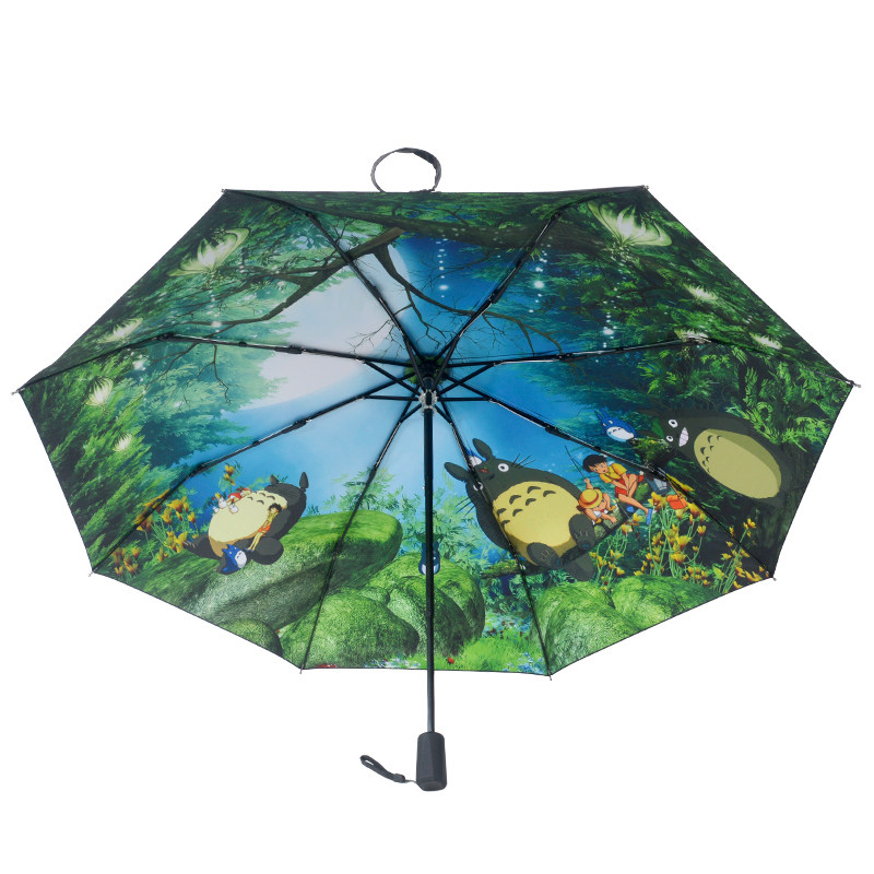 纤雨折叠伞数码印黑胶防雨防晒