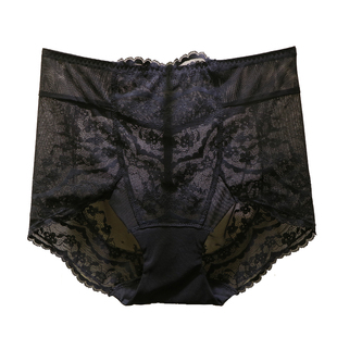 訫心SH4854法式收腹提臀轻薄性感蕾丝无痕纯棉裆高腰包臀女士内裤
