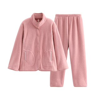 芬腾蓬蓬绒情侣睡衣女珊瑚绒秋冬季保暖青年男士抗静电家居服套装