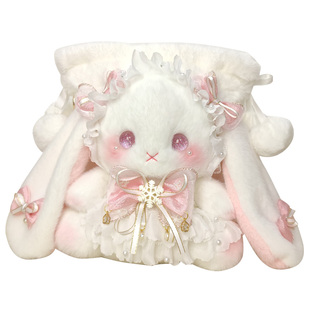 熊兽星球 大号水桶兔包 Lolita手作兔包抽绳斜跨可双肩大容量可爱