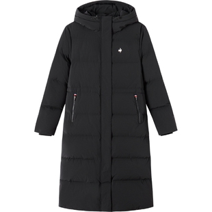 乐卡克法国公鸡官方秋冬女款长羽绒服高蓬松保暖外套