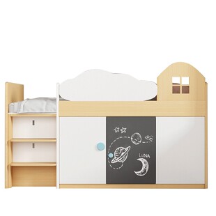 家具衣柜床儿童 多功能组合床男孩儿童床女孩储物半高床上床下柜