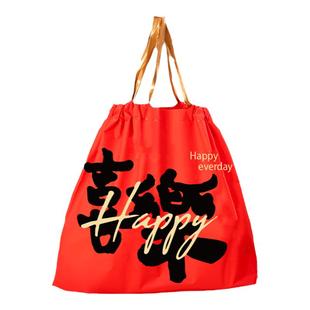 餐饮塑料手提袋批发束口袋拉拉袋餐饮外卖打包袋商用包装袋子定制