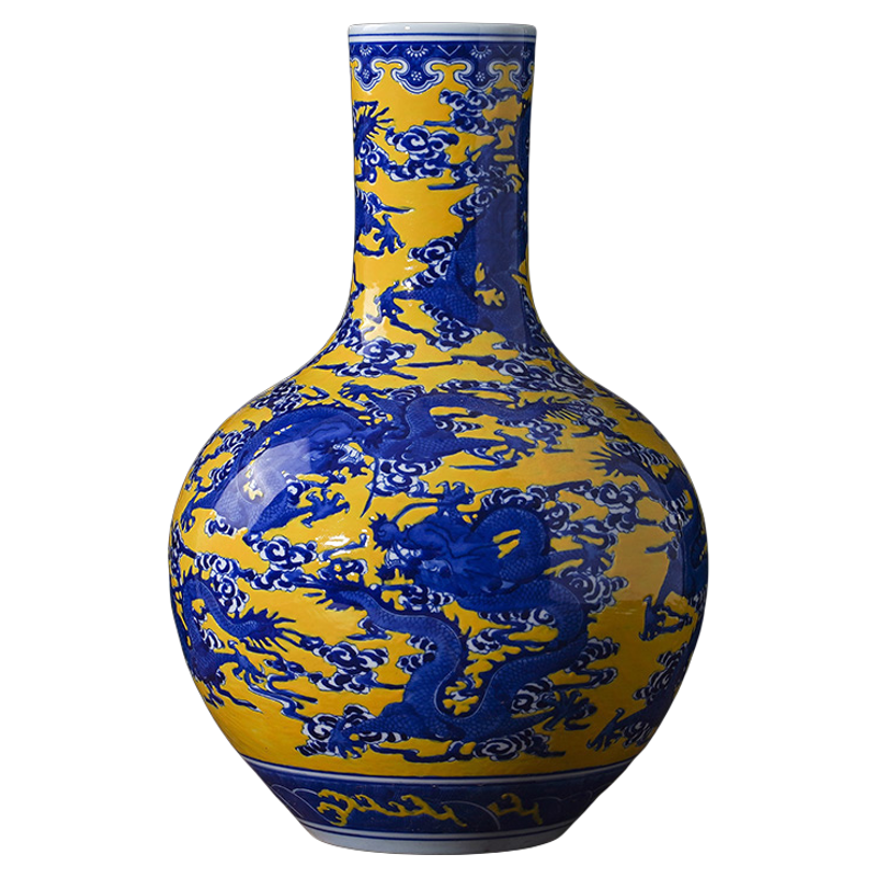 陶瓷花瓶景德镇客厅青花瓷手绘