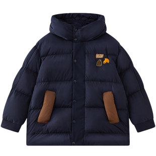 [VIP]【无氟】MQD男童羽绒服2025冬季新款儿童中长款三防连帽拼接