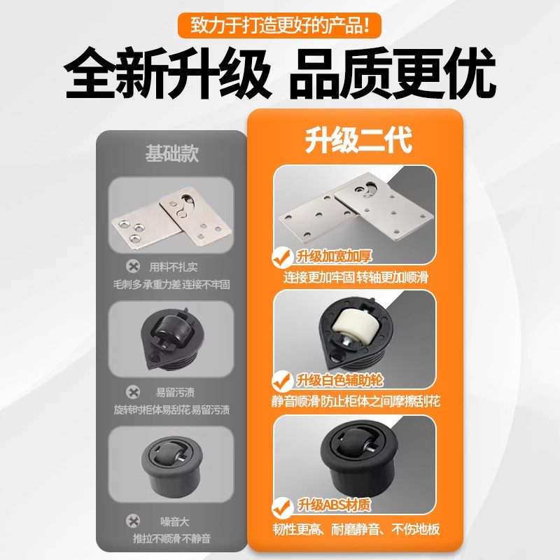 冷轧钢小旋风旋转餐桌折叠五金配件吧台书桌连接件家具桌面多功能