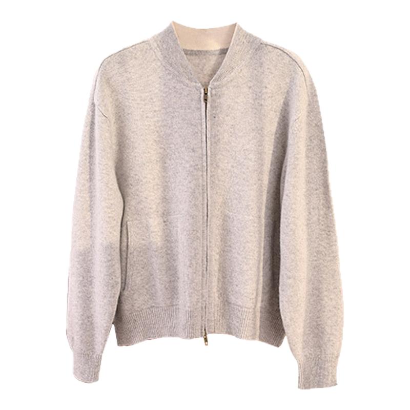 山羊绒夹克棒球服女外套
