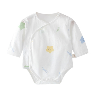 新生婴儿包屁衣纯棉长袖春夏薄款小月龄宝宝连体衣服三角哈衣夏装