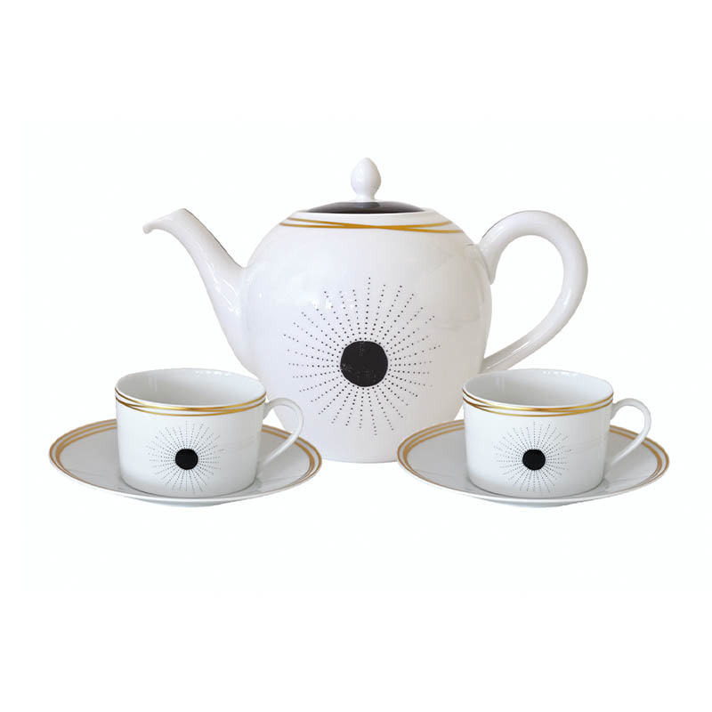 【自营】Bernardaud/柏图进口咖啡杯茶杯茶壶套装一杯一碟礼盒装
