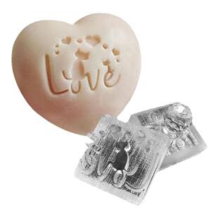 情人节皂章亚克力皂印LOVE爱情手工皂印章带手柄天然透明香皂工具