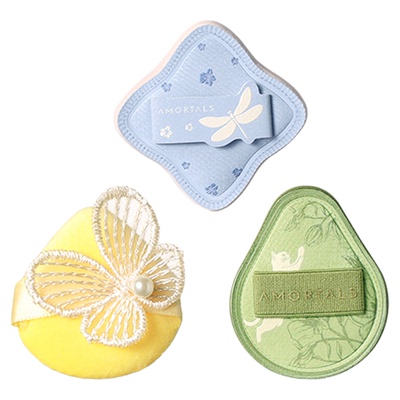 尔木萄艺术家花园系列MINI粉扑套装3枚装细节遮瑕提亮修容