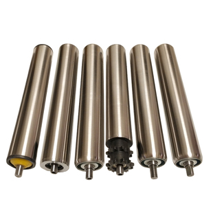 无动力滚筒双链轮辊筒物流输送滚轮不锈钢滚轴辊道输送机镀锌托辊