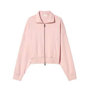 双向拉链长袖卫衣莉莉秀客SILKERRY™内里真丝宽松立领休闲卫衣