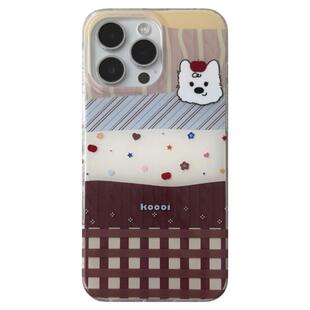 由里公园ins秋冬可爱拼接格纹星星小狗17适用17pro苹果17ProMax手机壳iPhone16全包14新款16Promax保护套13女