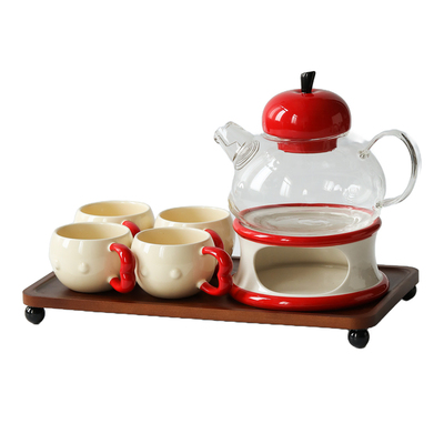 花草水果茶壶蒸煮茶套装加热底座