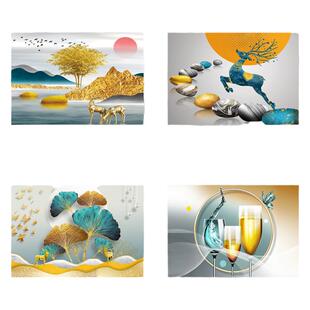 电表箱贴纸自粘配电箱轻奢装饰画免打孔遮挡家用开关电箱遮丑贴画